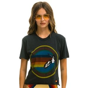 Aviator Nation Signature Boyfriend Tee -Charcoal